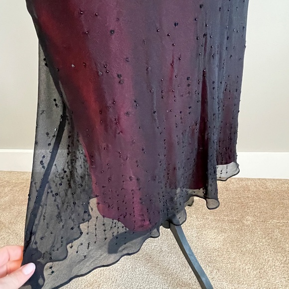 Jones NY - Tie Back Halter Midi Dress - Wine - Size 8 - Picture 4 of 12